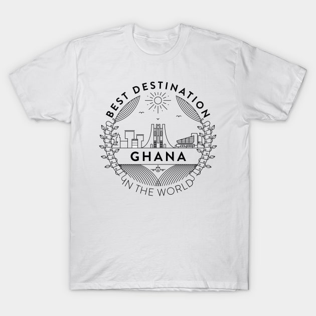 Ghana Minimal Badge Design T-Shirt by kursatunsal